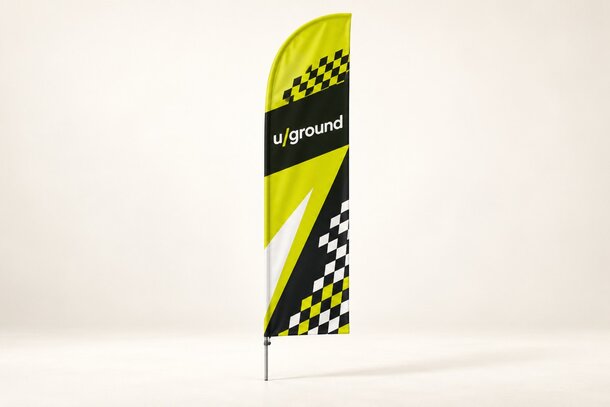 Beachflag gerade – Designbeispiel