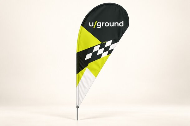 Beachflag Tropfen – Designbeispiel